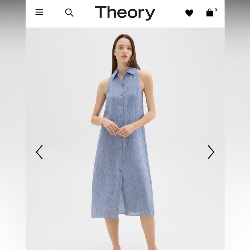 Theory Chambray Sleeveless Dress - Picture 2 of 2